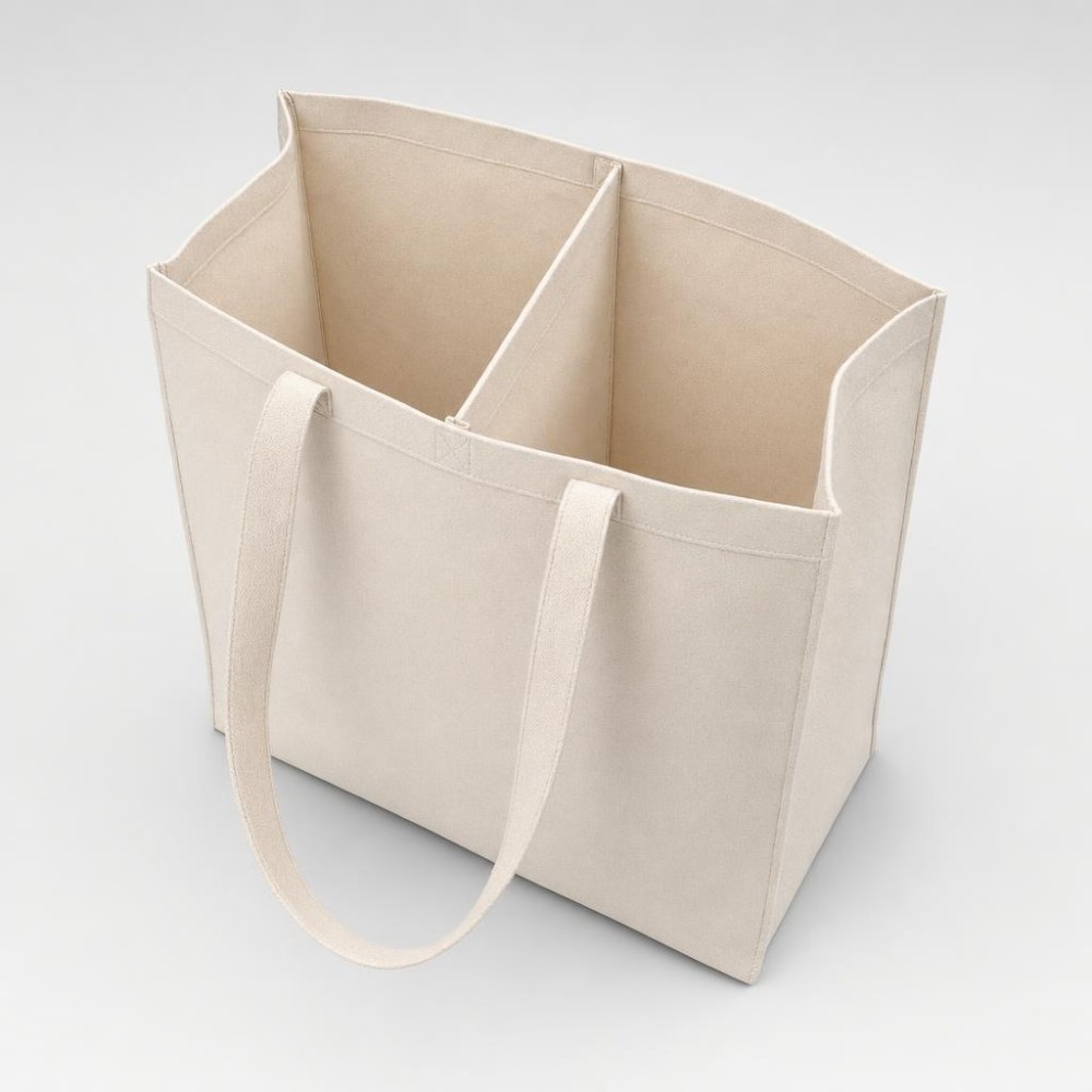 Two-compartment Canvas Tote Bag