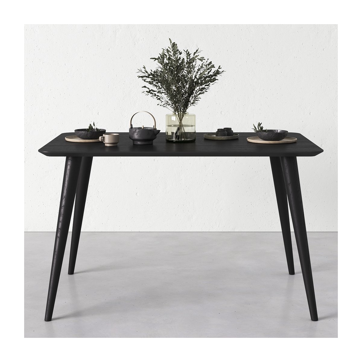 Rectangular Dining Table with Wooden Legs