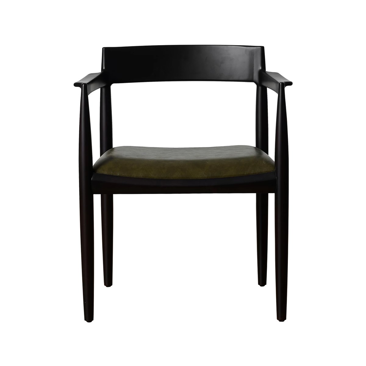 Black-finished Wooden Dining Armchair