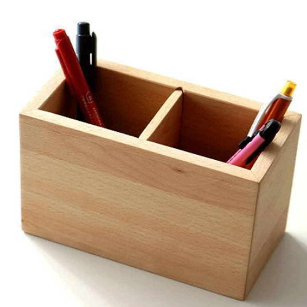 Minimalist Wooden Desk Organiser