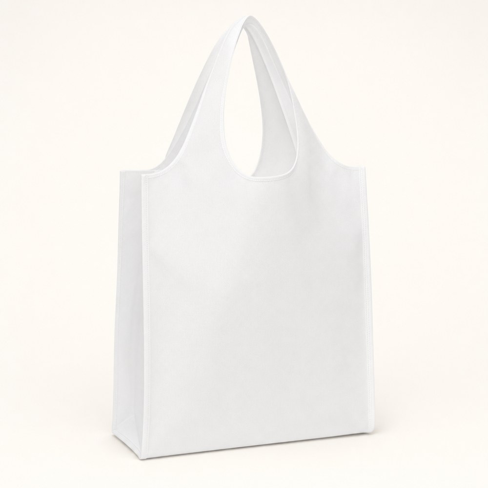 Simple White Handbag, Portrait Format